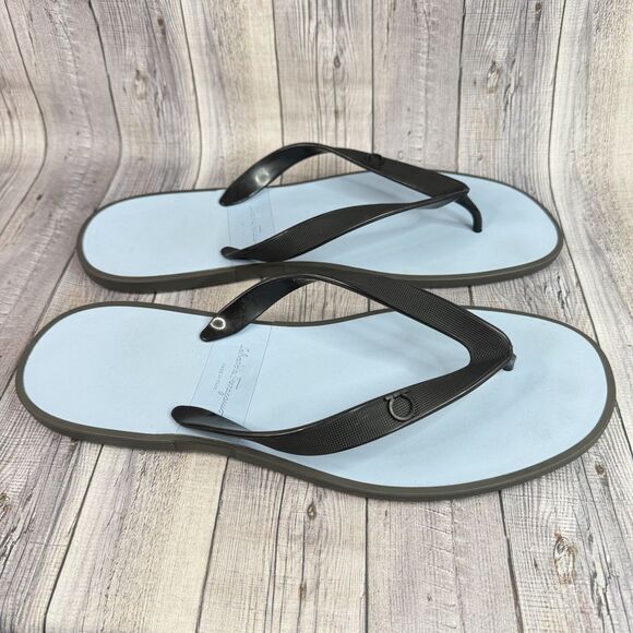 Salvatore Ferragamo Guinea Gancino Gym Flip Flops Sandals Men’s 12 M Blue New main image 5